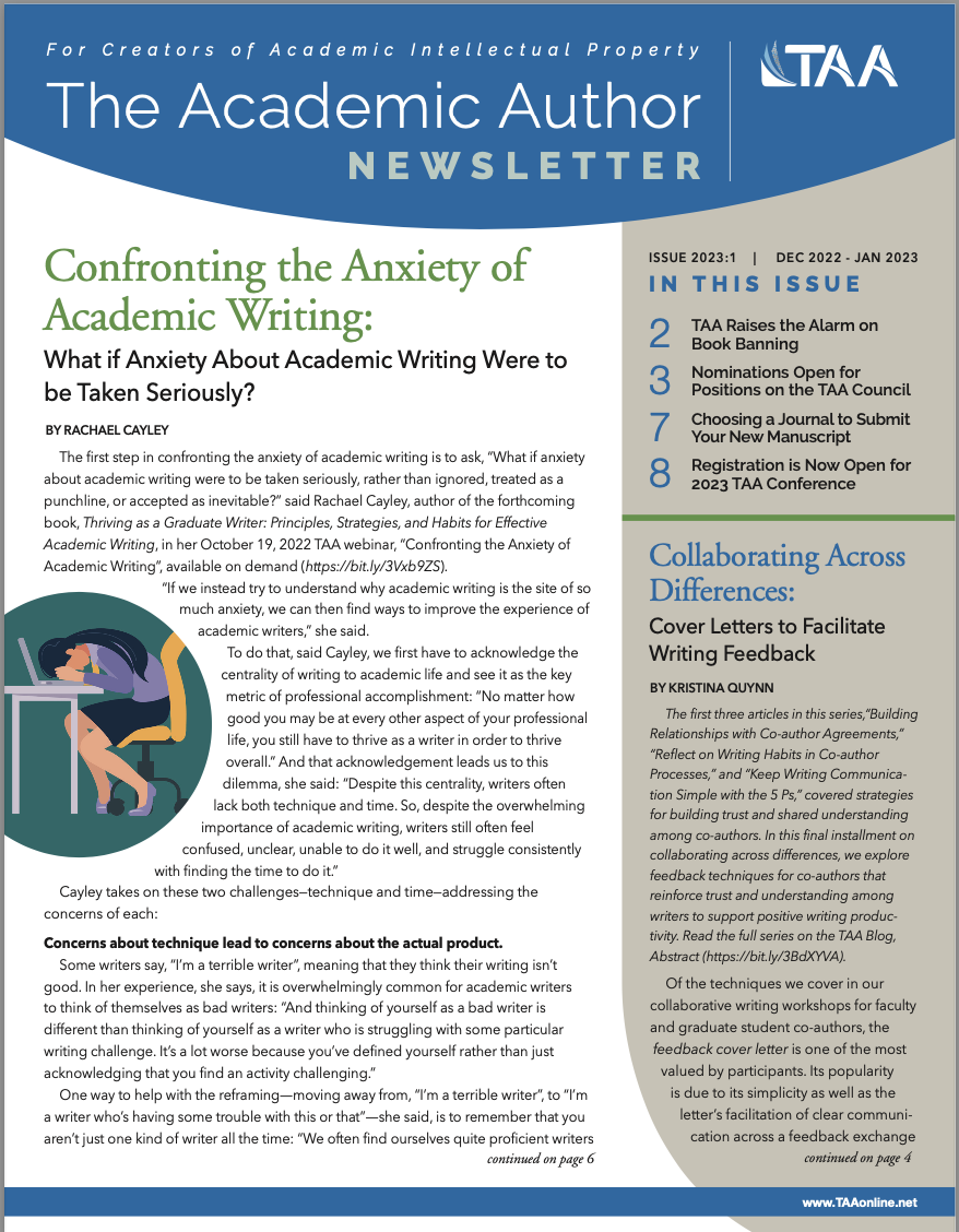 The Academic Author Dec-Jan 2023 The Academic Author Dec-Jan 2023
