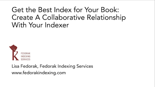 Get the Best Index for Your Book start slide