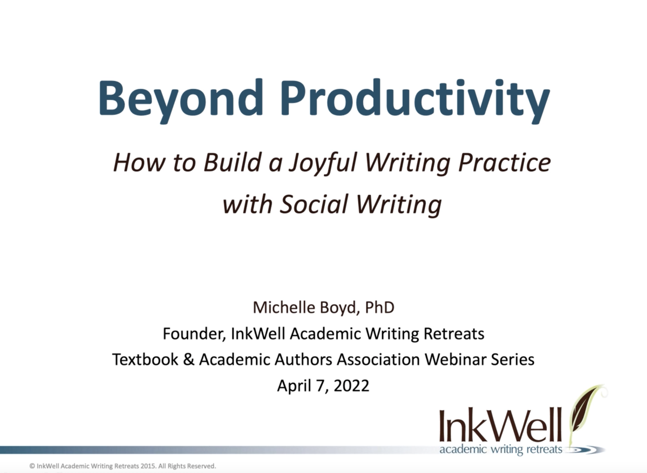 Beyond Productivity